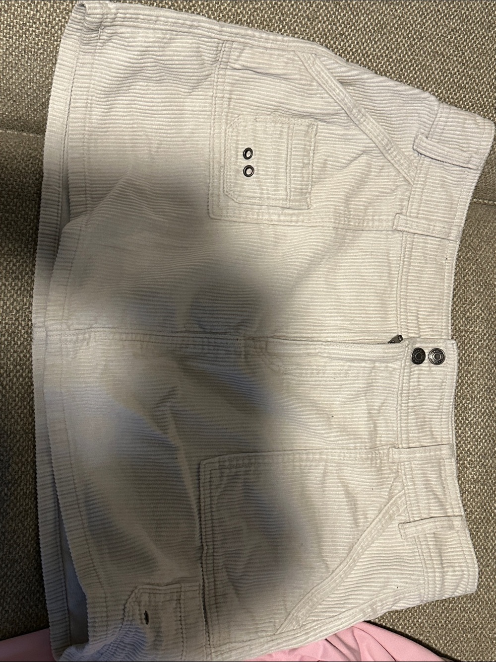 Old Navy White Mini Skirt with Front Pockets